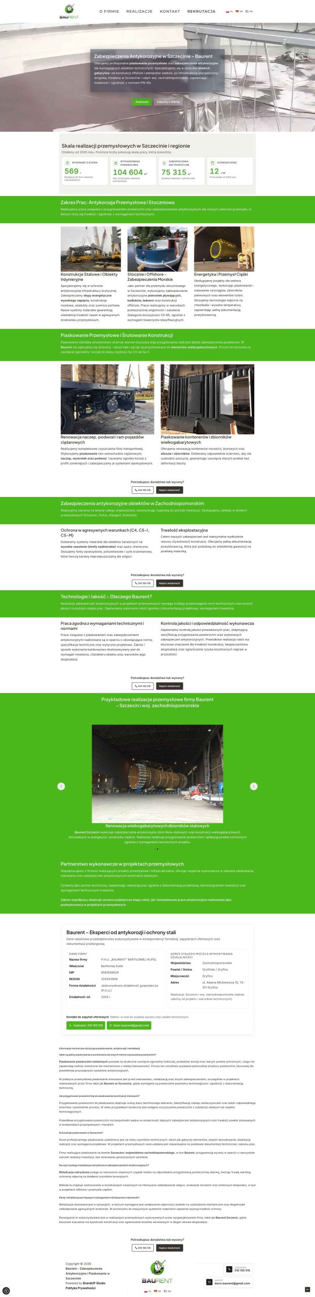 Strona dla firmy Baurent